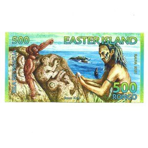 2011 Easter Island 500 Rongo Banknote [b7]